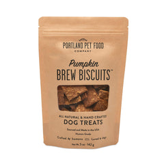 Portland Pet Food Company galletas calabaza cerveza para perros, paquete 5oz, crujientes y sabrosas.