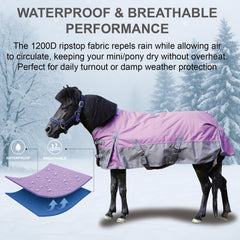 Gallopoff cobertor impermeable y transpirable para lluvia y viento