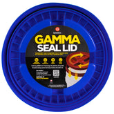 Gamma2 Gamma Seal Lid azul en cubo, sello hermético para almacenamiento seguro.