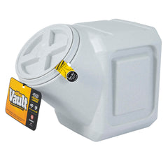 Gamma2 Vittles Vault Outback, frente del contenedor, mantiene la comida de mascotas fresca.