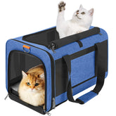 GAPZER transportín para gatos grandes con apertura superior para carga rápida en viaje