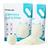 Gardner Pet Cassava Cat Litter: control de olores con pellets desodorizantes para la caja de arena.