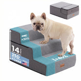 Gardner Pet escaleras para perros pequeños, 14 pulgadas y 3 pasos para subir con estabilidad