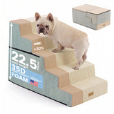 Gardner Pet escalera de 5 pasos para cama alta, estable y segura para perros pequeños.