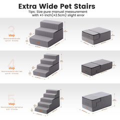 Escalera Gardner Pet plegable con espuma 35D para mayor comodidad