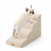 Gardner Pet escalones para perros pequeños beige curvados para cama