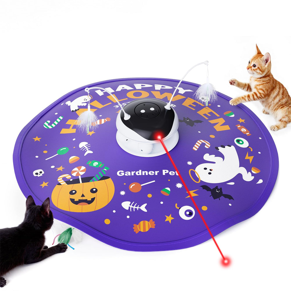 Gardner Pet Juguete Gatos Láser 5-en-1 estimula el ejercicio diario.
