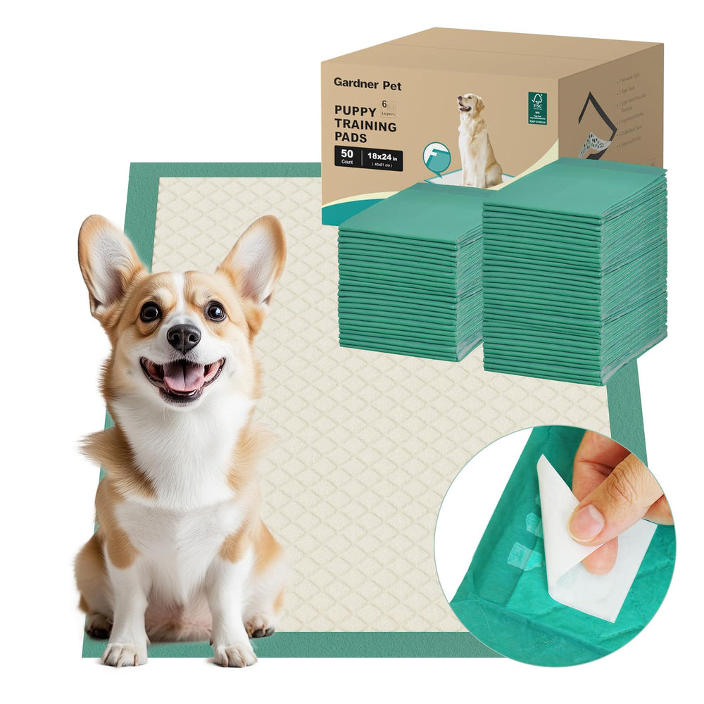 Gardner Pet paño absorbente para cachorros con adhesivo de cuatro puntos.