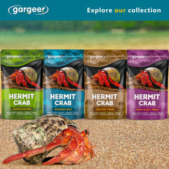 Entorno marino de Gargeer con ingredientes naturales y seguros para cangrejos.