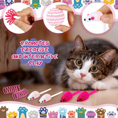 Gemscream: resortes para gatos, fomentan juego interactivo en casa.