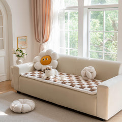Cama de mascota lavable Generic sobre sofá, comodidad duradera para perros grandes.