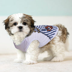 Camiseta de malla para perro pequeño con cuadritos, marca Generic, ideal para paseos diarios.