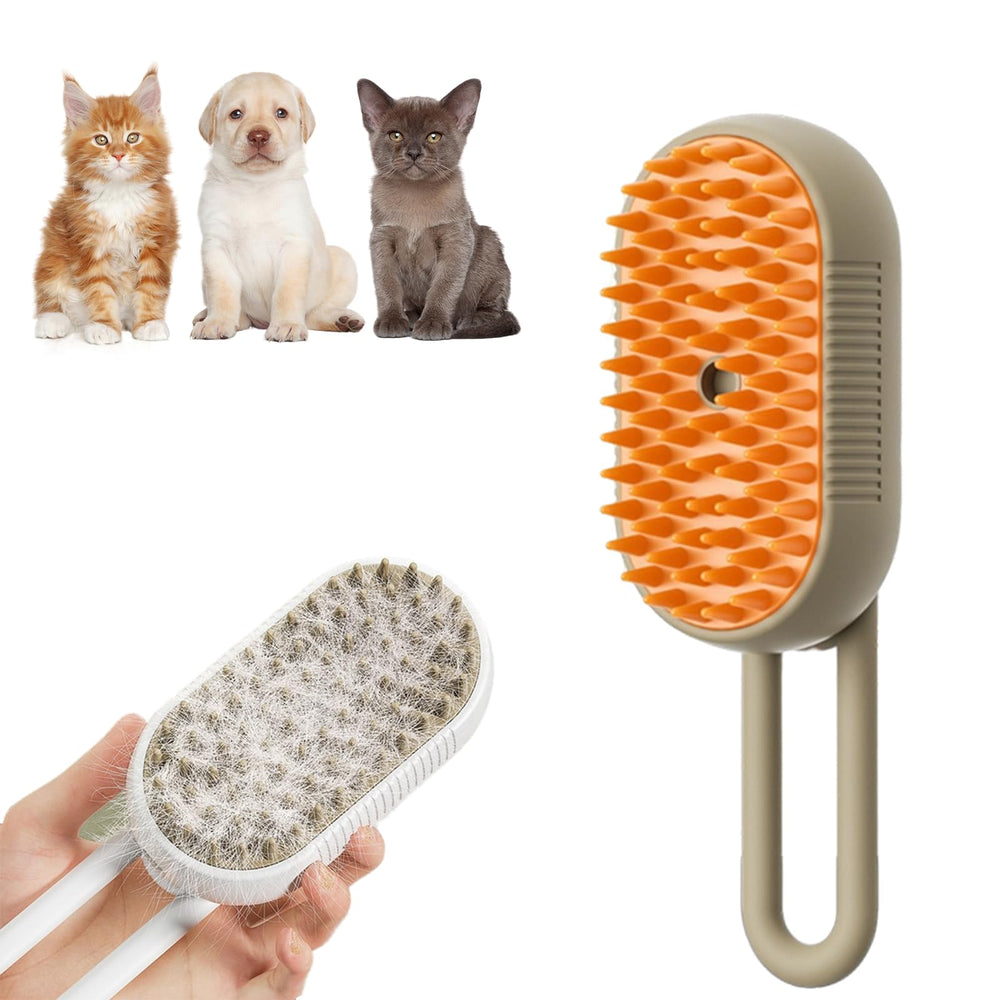 Cepillo de vapor para gatos de la marca Generic: enfoque en pelo suelto.