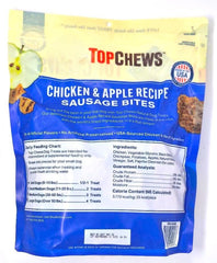 Top Chews pollo manzana, bocados saborizados, snack práctico para paseo diario