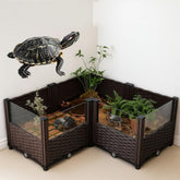 Generic caja habitat tortugas diseno tejido negro para exhibir elegancia y comfort diario