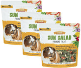 Sun Seed Vita Prima Sun Salad para cobayas, envase triple, enfoque forraje natural.