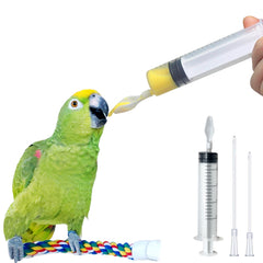 Jeringa de alimentación Giiiiump con cuchara integrada para aves, sin derrames.
