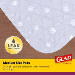GLAD almohadilla de entrenamiento gris con patitas, diseño suave para sesiones calmadas