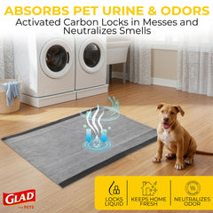 Diseño evita fugas con gel en Glad for Pets pad entrenamiento