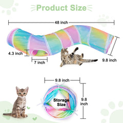 Glittme tunel gato diseño plegable, almacenamiento cómodo