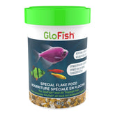 GloFish – alimento en escamas especial para realzar el brillo de los peces fluorescentes.