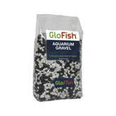 GloFish grava para acuario negra con fluorescencia blanca, ideal para resaltar ornamentos.