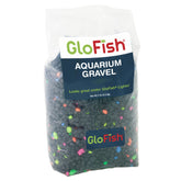 GloFish grava base azul neón para un fondo colorido en el acuario.