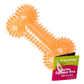 Gnawsome Hueso espinoso con chirrido para masaje de encías y juego.