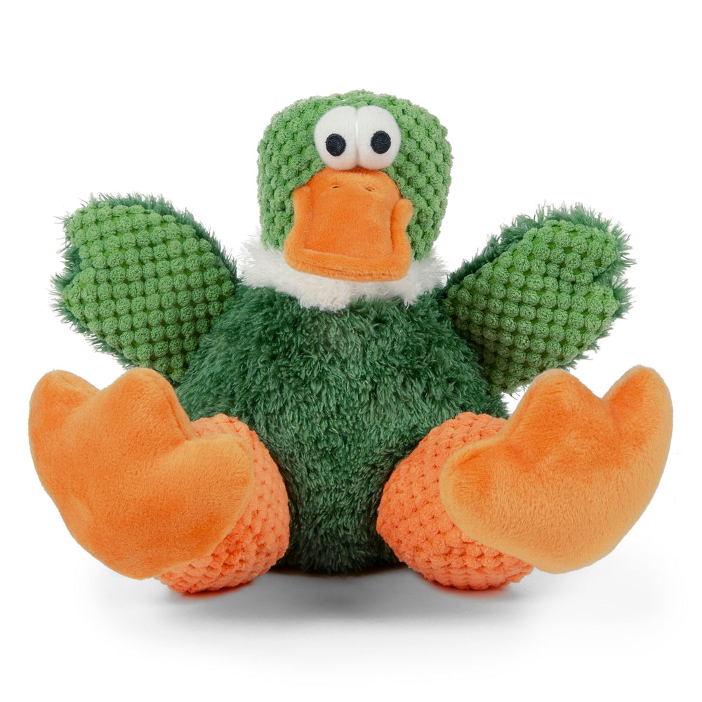 goDog Checkers patito sentado peluche verde grande con chirrido para juego