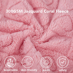 Manta peluche gogobunny rosa suave y ligera para sofá y cama.