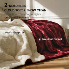 La manta-reversible-sherpa-flanela de gogobunny ofrece calor suave.