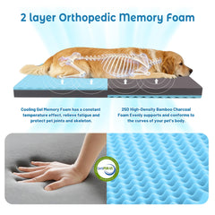 GOHOO PET cama-espuma-viscoelastica para perros grandes, soporte articular