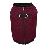 Gooby Chaleco de Moda para Perro Morado, vista frontal, mantiene al perro abrigado y cómodo