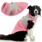Gooby Zip Up Sherpa Vest Rosa, vista frontal, seguridad gracias al arnés integrado.