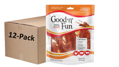 GOOD N FUN empaquetado de alitas con sabor triple para perros, snack duradero.