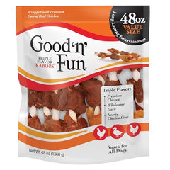 GOOD 'N' FUN Kabobs piel cruda masticable con textura duradera