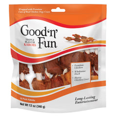 GOOD 'N' FUN Kabobs Res: piel de res para masticación prolongada y higiene dental.