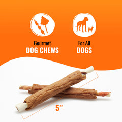 Ribs de Good 'N' Fun con textura masticable y forma de costilla divertida.
