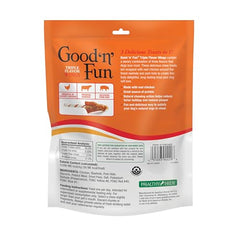 GOOD N FUN Triple Flavor Wings mordiscos pollo, premio sabroso para perros activos