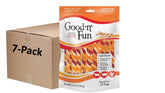 GOOD 'N' FUN paquete triple sabor trenzado para perros, ideal para masticar diario.