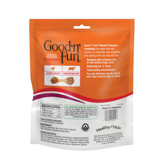 Good 'N' Fun haltères poulet et peau de bœuf, texture appétissante.