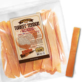 Gootoe tendones de pavo en envase de 16 oz, snack duradero para perros.
