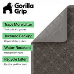 GORILLA GRIP: respaldo texturizado, se mantiene en su lugar.