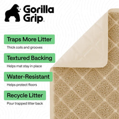 Gorilla Grip: surcos profundos para contener la arena y olores