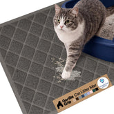 La alfombrilla Gorilla Grip para caja de gatos con malla de bobinas captura la arena y protege el suelo.