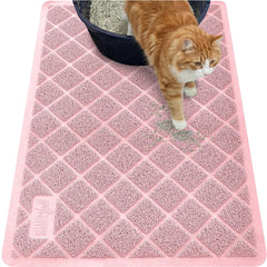 Gorilla Grip: almohadilla para caja de arena para gatos con malla acolchada que atrapa arena.