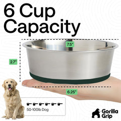 Cuenco Gorilla Grip resistente a la oxidación para uso diario en mascotas