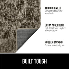 GORILLA GRIP SoakSTOPPER chenille densa tacto suave que seca rápido