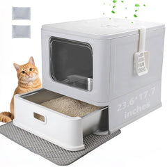 GOYJOY arenero para gatos, tapa cerrada, privacidad y control de olores.