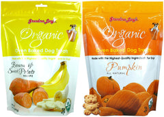 Galletas horneadas de calabaza de Grandma Lucy's para perros, sabor natural.